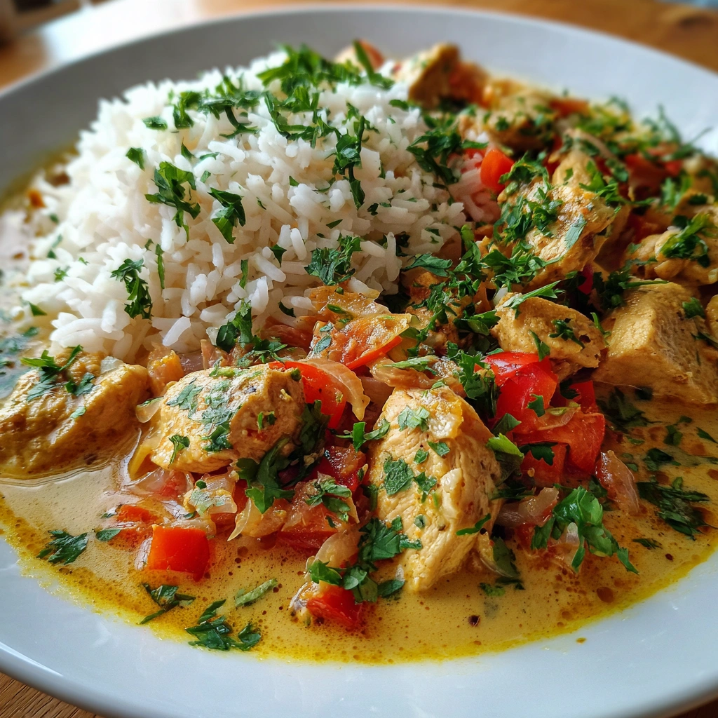 Curry-Geschnetzeltes mit Reis: Ein einfaches Genussrezept!