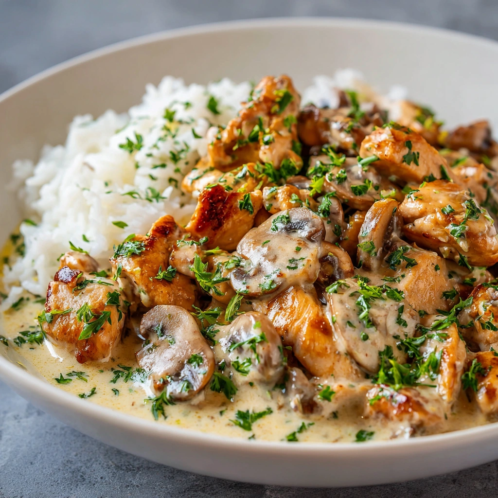 Hühnchen Stroganoff