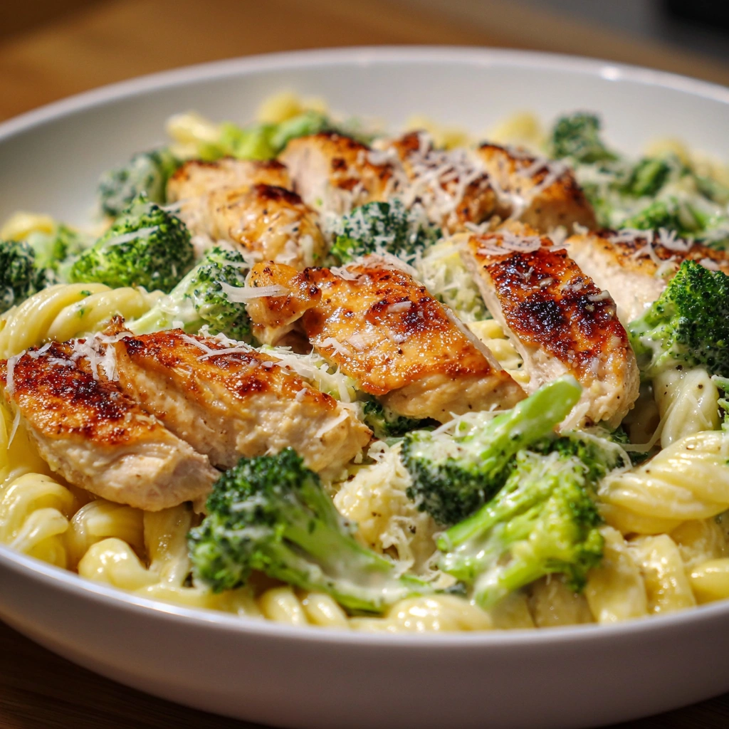 Cremige Hähnchen Brokkoli Pasta, die jeder lieben wird!