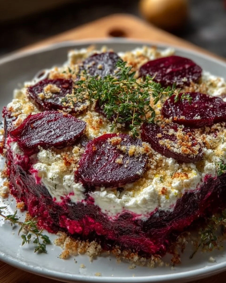 Rote-Bete-Gratin mit Ziegenkäse