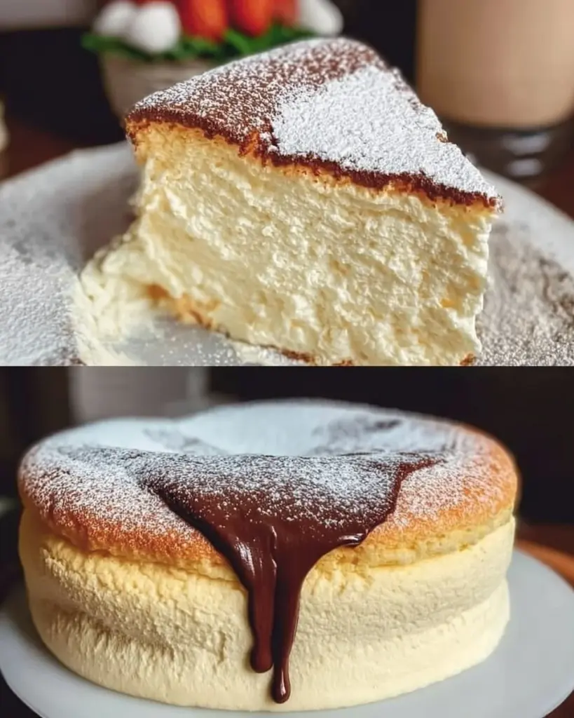 Wolkenkuchen ohne Mehl, leicht und fluffig, glutenfreies Dessert
