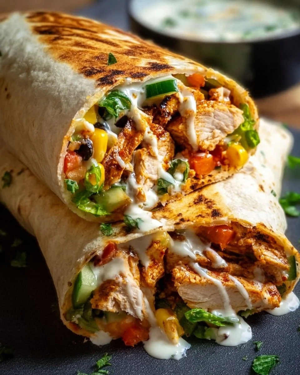 Würziger Hähnchen-Wrap