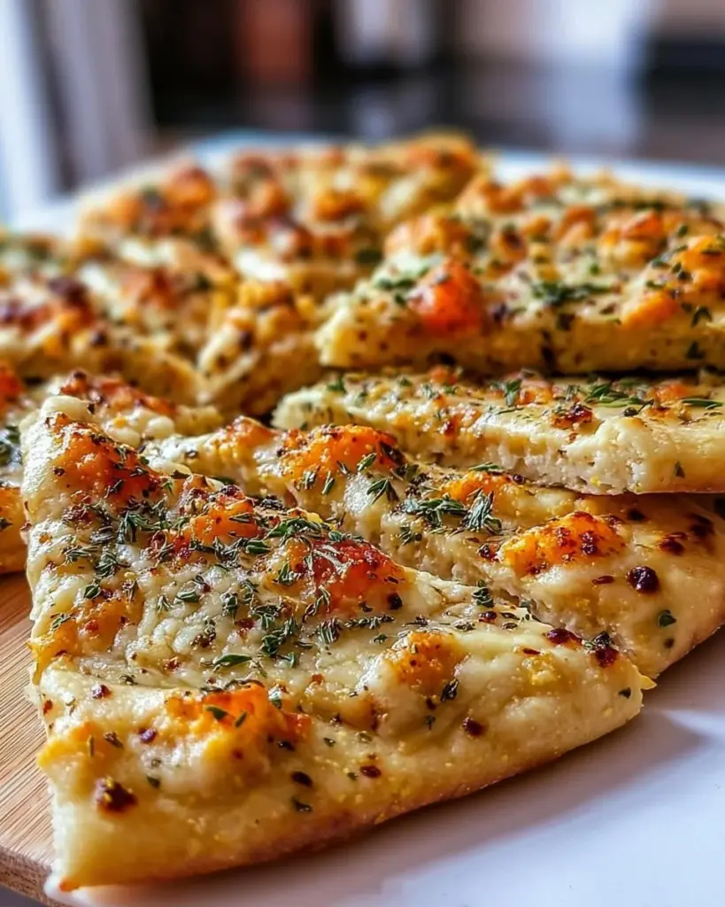 Gesunde Pizza-Fladen mit frischen Zutaten auf einem Holzbrett