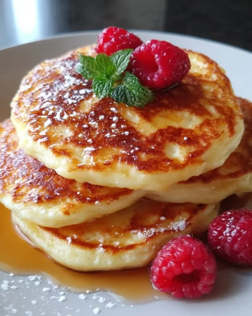 Leckere Keto-Pfannkuchen auf einem Teller serviert