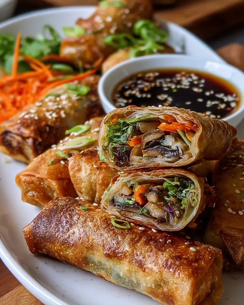 Knisprige Gemüsetaschen gefüllt mit frischem Gemüse auf einem Teller