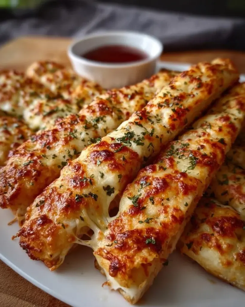 Leckere, schnell zubereitete Pizzastangen auf einem Tisch