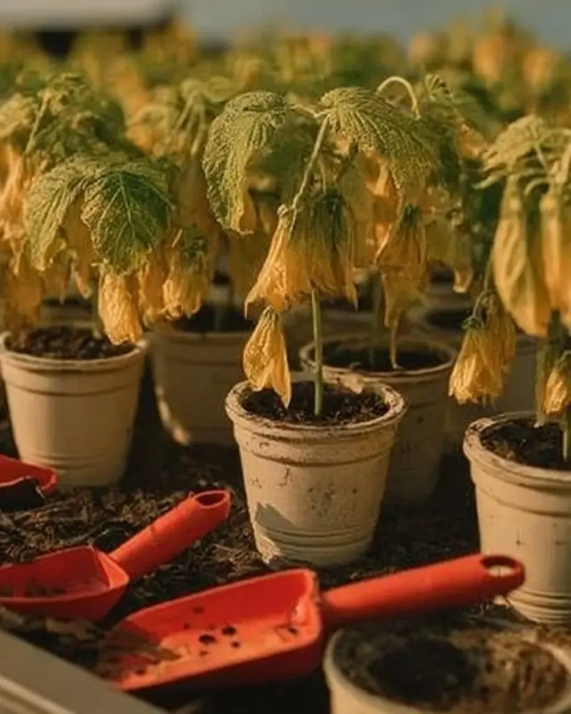 Gesunde Gurken Jungpflanzen im Garten
