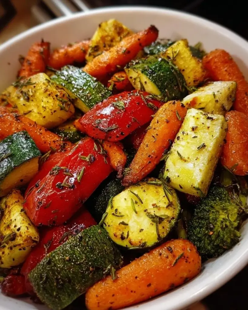 Leckeres und gesundes Airfryer Gemüse zubereitet für eine knusprige Mahlzeit