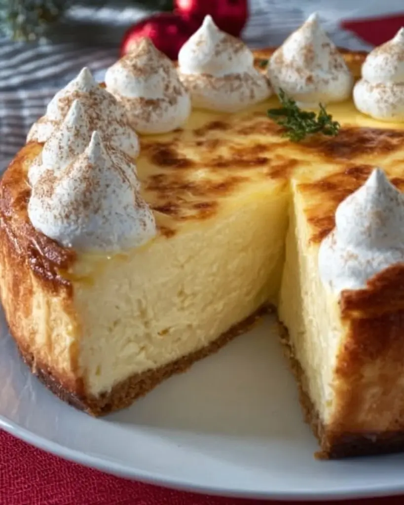 Eierlikör-Käsekuchen ohne Boden, cremiger Käsekuchen mit Eierlikör