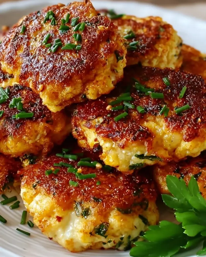 Low Carb Blumenkohl Frikadellen auf einem Teller serviert