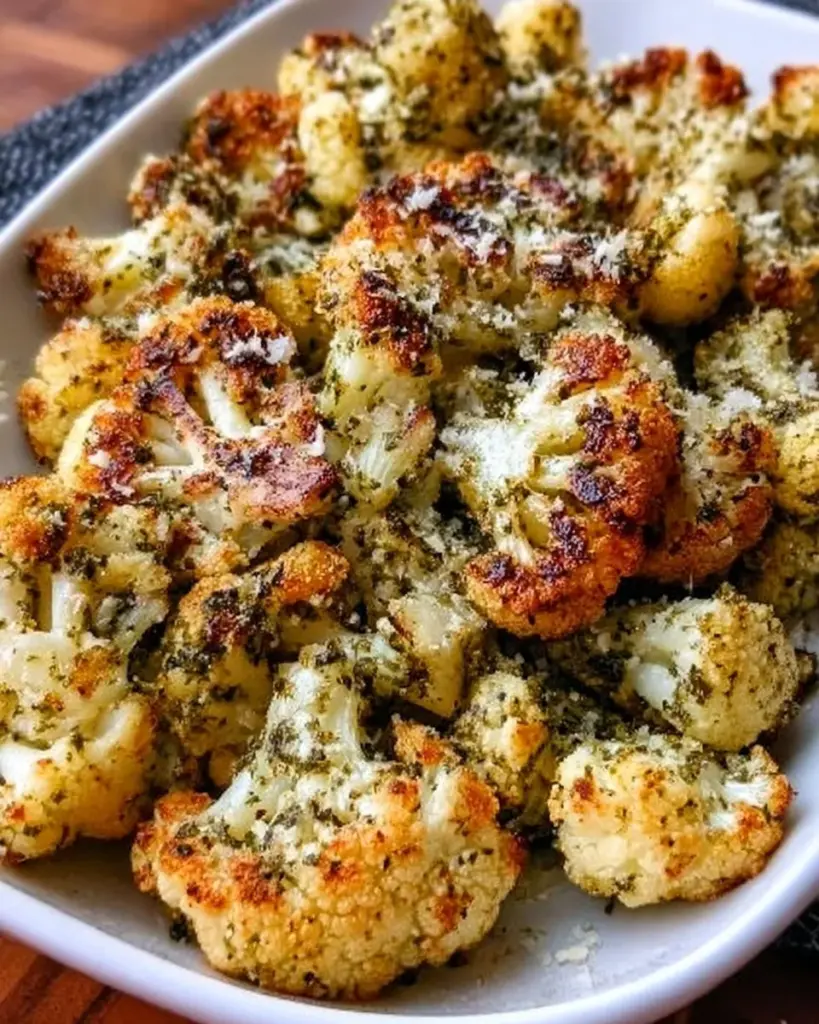 Gerösteter Blumenkohl mit Parmesan-Pesto, lecker und gesund