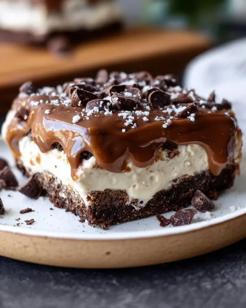 Eine leckere Schokoladenlasagne in einem eleganten Dessertglas