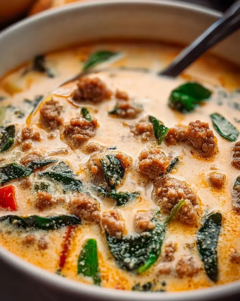 Schüssel mit traditioneller Toskanischer Suppe, serviert mit frischem Brot