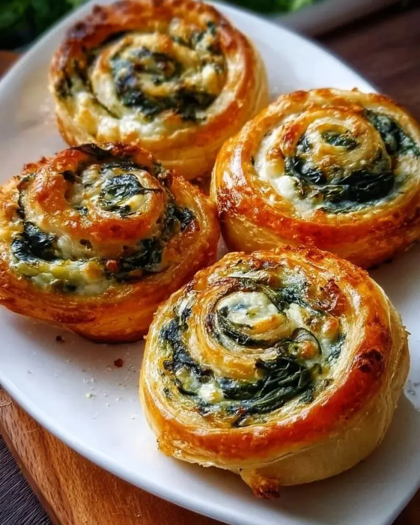 Köstliche vegetarische Schnecken auf einem Teller serviert.