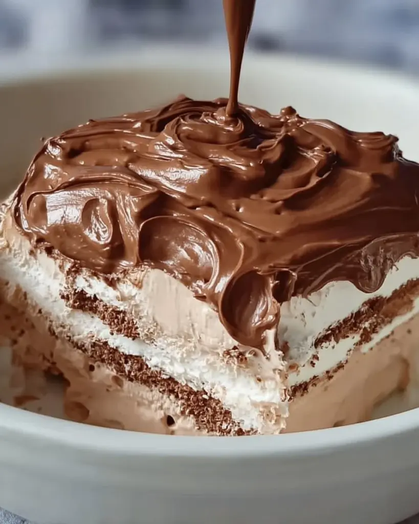 Mascarpone-Nutella-Dessert mit schokoladiger Sahne und Nüssen