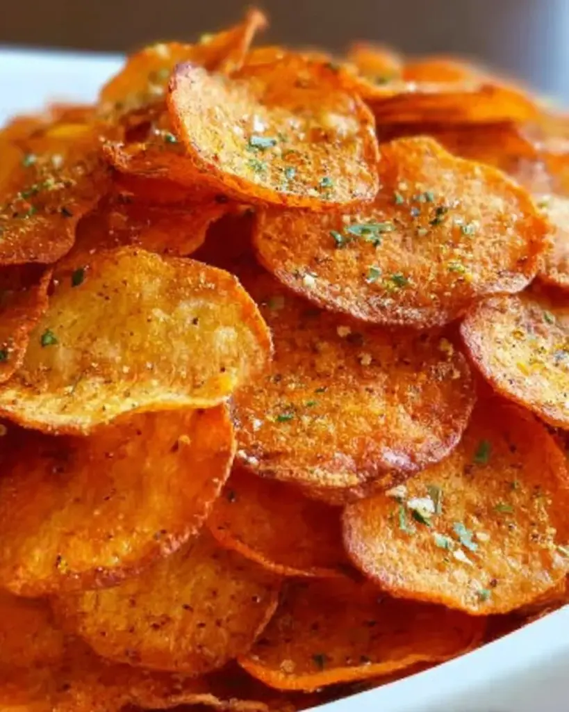 Möhrenchips Rezept für 5 Portionen, köstlicher Snack aus Karotten