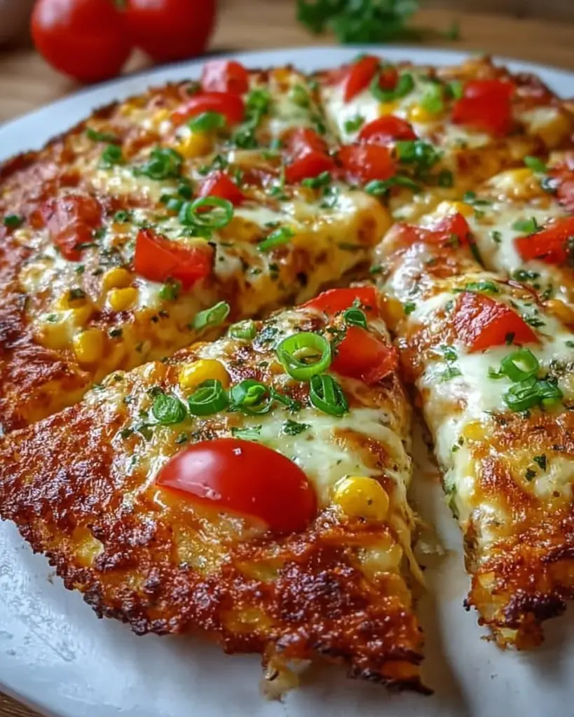 Schnelle Low Carb Schüttelpizza auf einem Teller, frisch zubereitet und lecker.