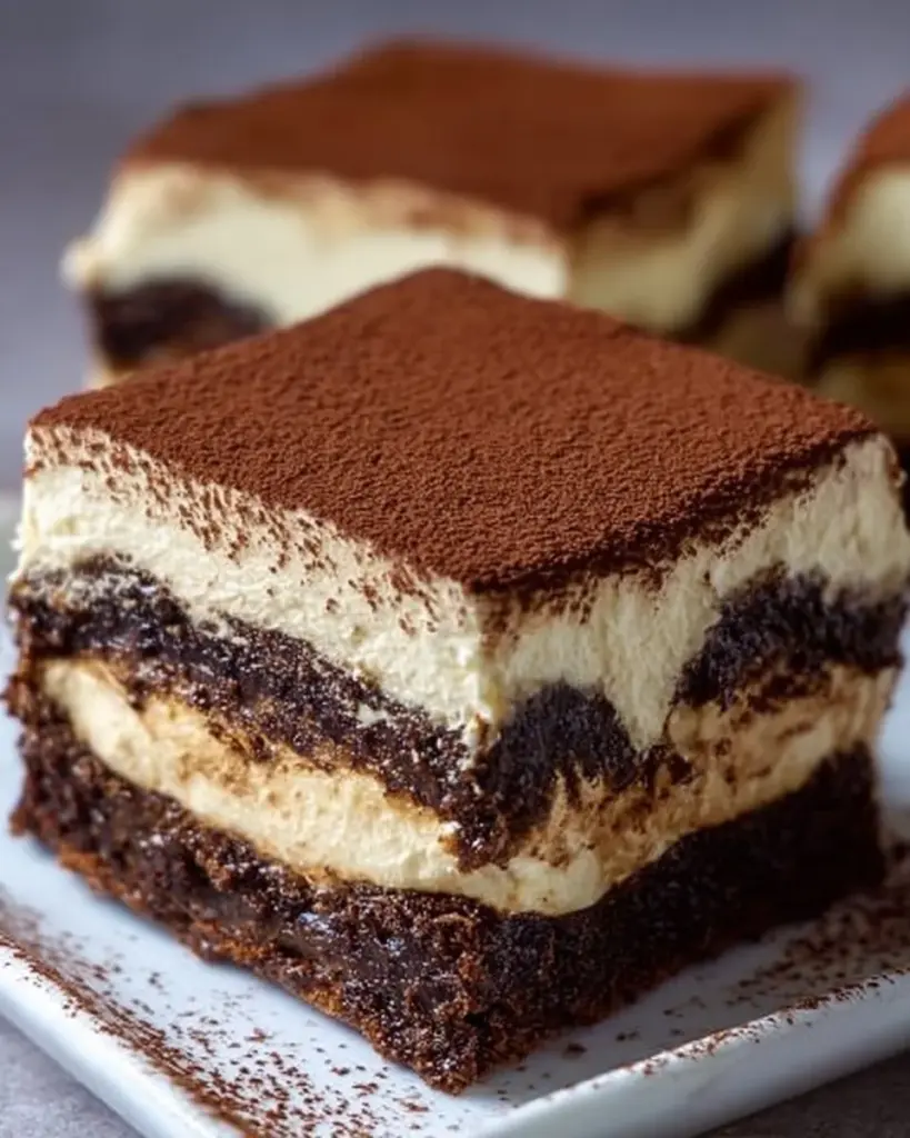 Leckere Tiramisu-Brownies mit Kaffee- und Schokoladengeschmack